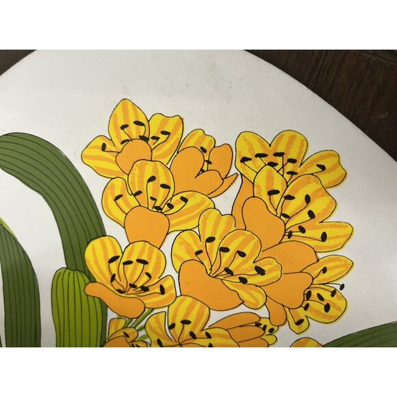Vera Newmann 16 Piece Vinyl Yellow Floral Placemats & Napkin Vintage MCM - Picture 14 of 16